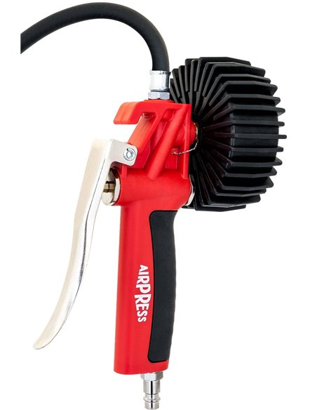 AIRPRESS Pistola profesional con manómetro y 1m manguera CEE N 86/217