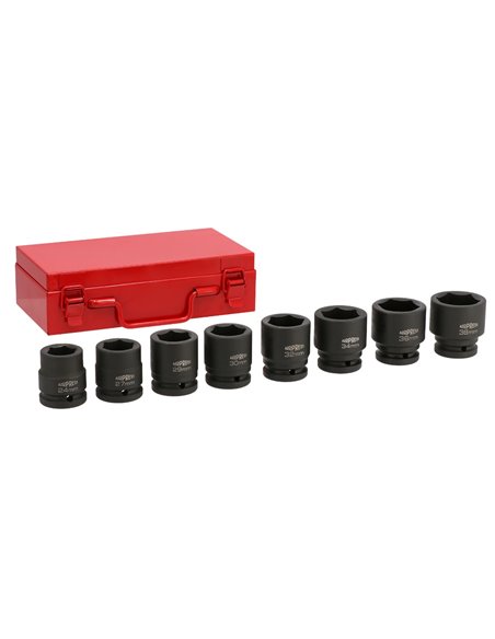 AIRPRESS Kit de tuercas para llaves de impacto 3/4" 8-piezas