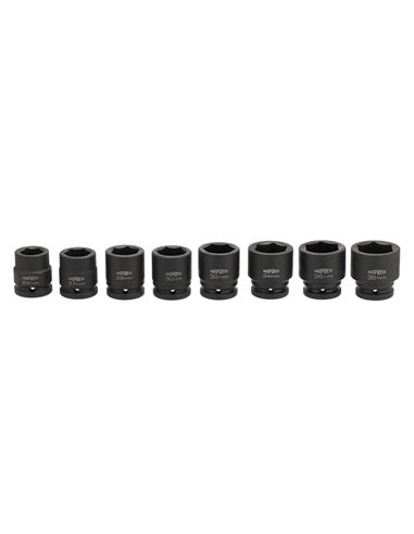 AIRPRESS Kit de tuercas para llaves de impacto 3/4" 8-piezas