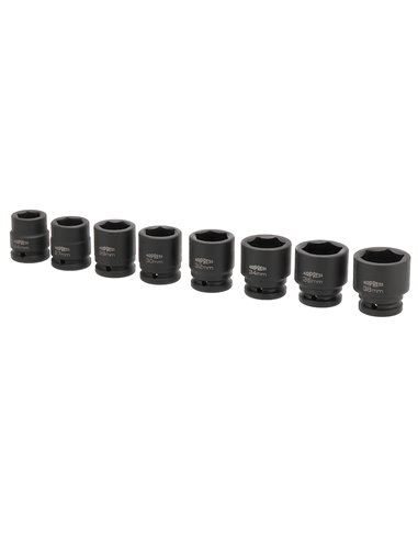 AIRPRESS Kit de tuercas para llaves de impacto 3/4" 8-piezas