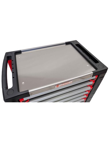 AIRPRESS Carro de 217 herramientas 7 cajones con encimera de metal