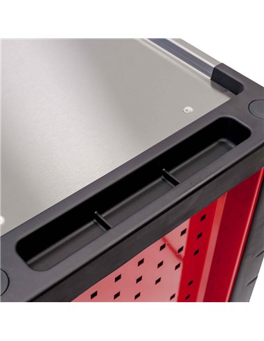 AIRPRESS Carro de 217 herramientas 7 cajones con encimera de metal