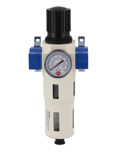 AIRPRESS Separador de aceite/agua y válvula reductora de presión 3/4" 15 bar