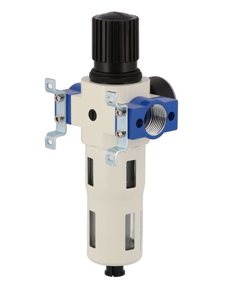 AIRPRESS Separador de aceite/agua y válvula reductora de presión 3/4" 15 bar