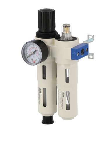 AIRPRESS Válvula reductora de presión separador de aceite/agua y engrasador 3/4" 15 bar