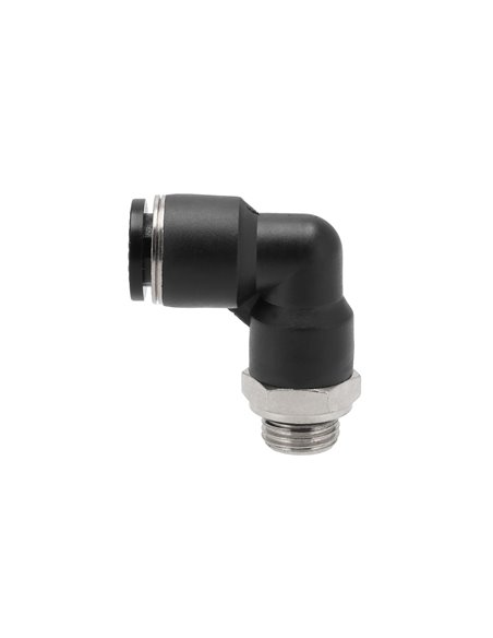 AIRPRESS Acoplamiento de codo de 90° 10 mm x 1/4"