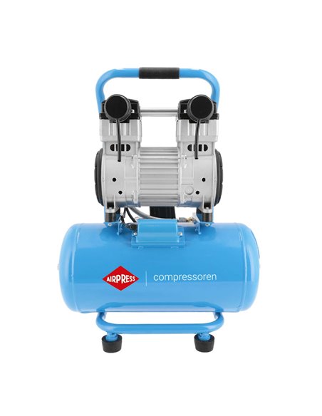 AIRPRESS Compresor de aire silencioso sin aceite LMO 25-250 8 bar 2 CV/1.5 kW 150 l/min 24 L
