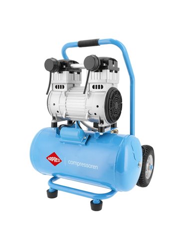 AIRPRESS Compresor de aire silencioso sin aceite LMO 25-250 8 bar 2 CV/1.5 kW 150 l/min 24 L
