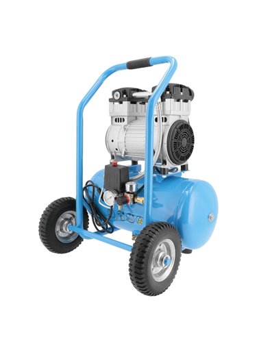 AIRPRESS Compresor de aire silencioso sin aceite LMO 25-250 8 bar 2 CV/1.5 kW 150 l/min 24 L
