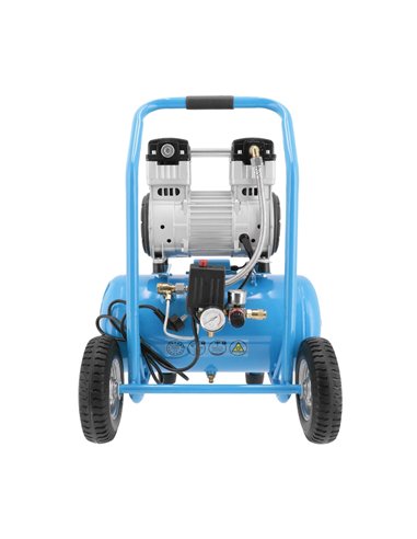 AIRPRESS Compresor de aire silencioso sin aceite LMO 25-250 8 bar 2 CV/1.5 kW 150 l/min 24 L