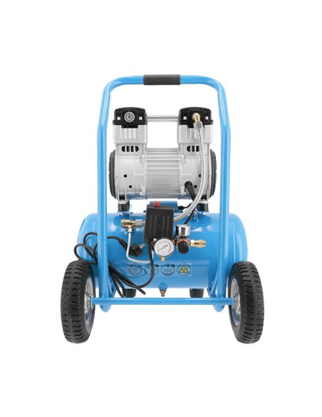 AIRPRESS Compresor de aire silencioso sin aceite LMO 25-250 8 bar 2 CV/1.5 kW 150 l/min 24 L
