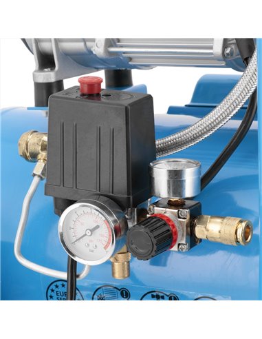 AIRPRESS Compresor de aire silencioso sin aceite LMO 25-250 8 bar 2 CV/1.5 kW 150 l/min 24 L