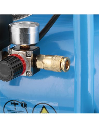 AIRPRESS Compresor de aire silencioso sin aceite LMO 25-250 8 bar 2 CV/1.5 kW 150 l/min 24 L