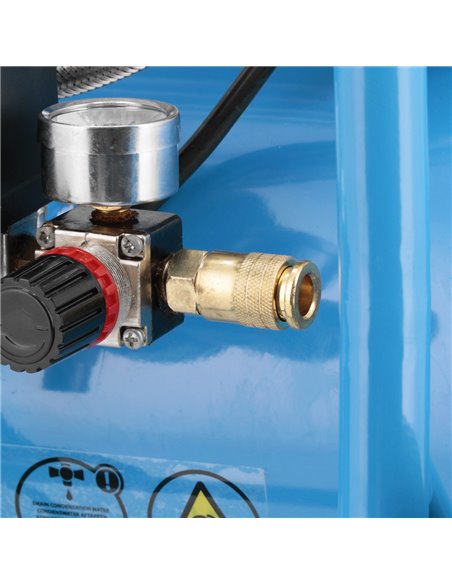 AIRPRESS Compresor de aire silencioso sin aceite LMO 25-250 8 bar 2 CV/1.5 kW 150 l/min 24 L
