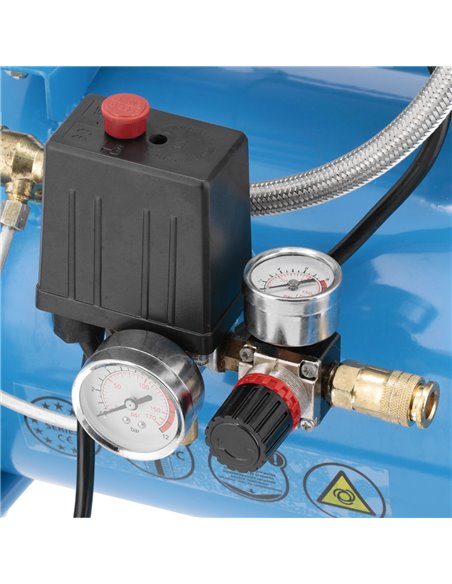 AIRPRESS Compresor de aire silencioso sin aceite LMO 25-250 8 bar 2 CV/1.5 kW 150 l/min 24 L