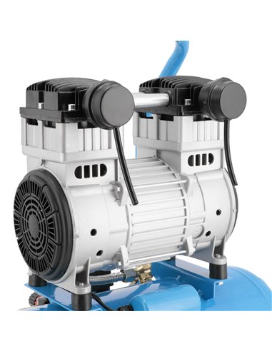 AIRPRESS Compresor de aire silencioso sin aceite LMO 25-250 8 bar 2 CV/1.5 kW 150 l/min 24 L