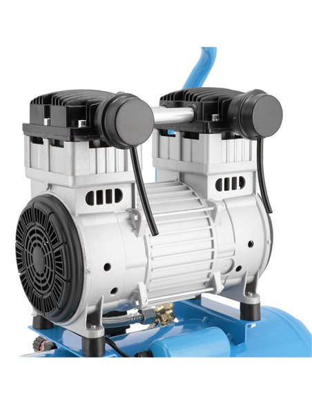 AIRPRESS Compresor de aire silencioso sin aceite LMO 25-250 8 bar 2 CV/1.5 kW 150 l/min 24 L