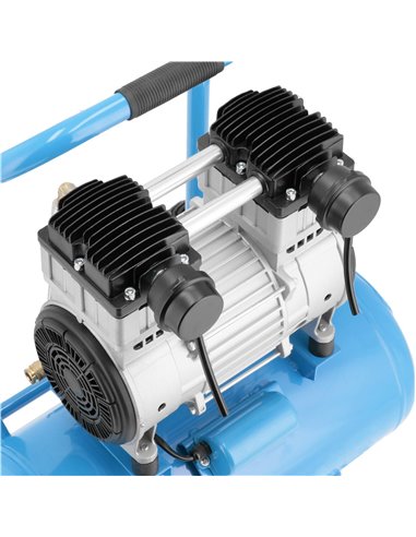 AIRPRESS Compresor de aire silencioso sin aceite LMO 25-250 8 bar 2 CV/1.5 kW 150 l/min 24 L