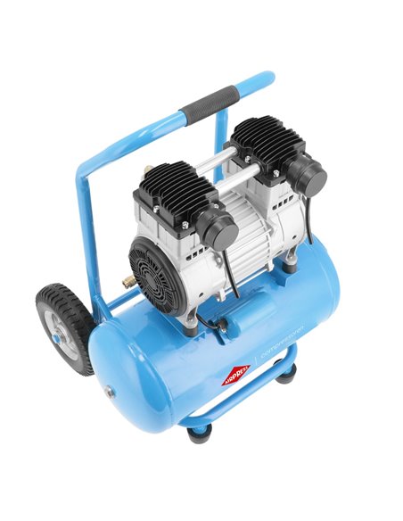 AIRPRESS Compresor de aire silencioso sin aceite LMO 25-250 8 bar 2 CV/1.5 kW 150 l/min 24 L