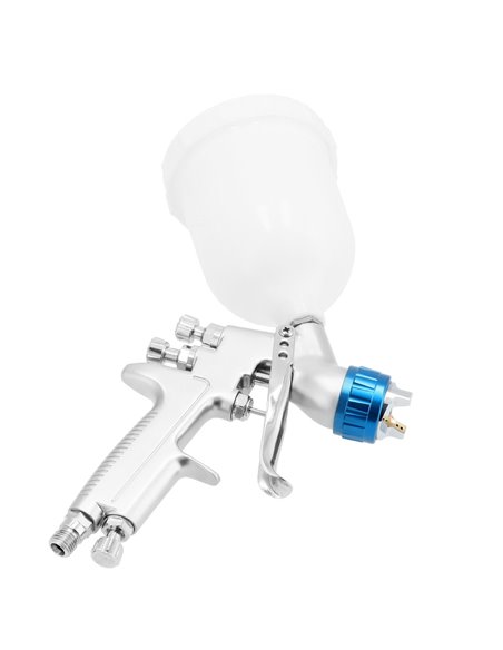 AIRPRESS Mini pistola de pintura 2.5 bar 2.0 mm boquilla 600 ml vaso
