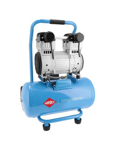 AIRPRESS Compresor de aire silencioso sin aceite LMO 25-250 8 bar 2 CV/1.5 kW 150 l/min 24 L