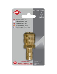 AIRPRESS Acoplamiento rápido Euro 13 mm conexión con manguera 2