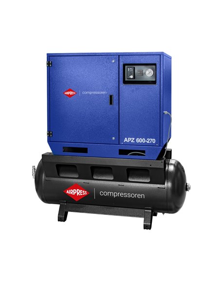 AIRPRESS Compresor de aire silencioso APZ 600-270 10 bar 5.5 CV/4 kW 465 l/min 270 l