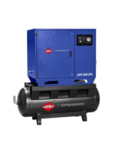 AIRPRESS Compresor de aire silencioso APZ 600-270 10 bar 5.5 CV/4 kW 465 l/min 270 l