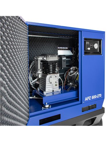 AIRPRESS Compresor de aire silencioso APZ 600-270 10 bar 5.5 CV/4 kW 465 l/min 270 l
