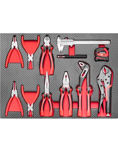 AIRPRESS Carro de herramientas 360 herramientas 12 cajones