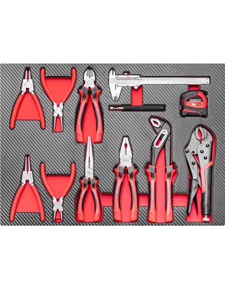 AIRPRESS Carro de herramientas 360 herramientas 12 cajones