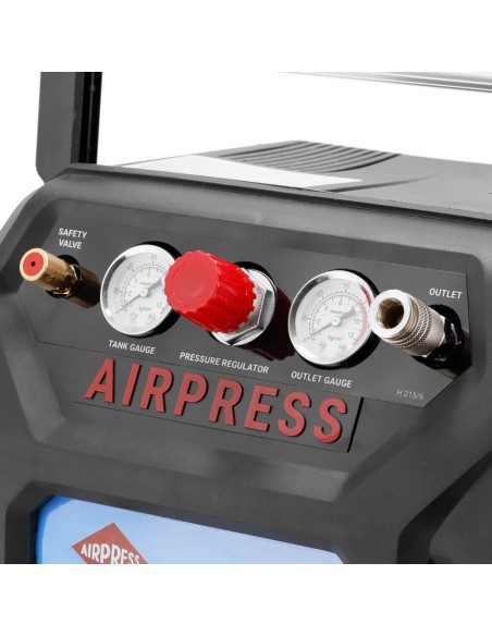 AIRPRESS Compresor de aire sin aceite H 215-6 8 bar 1,5 CV 92 l/min 6 l