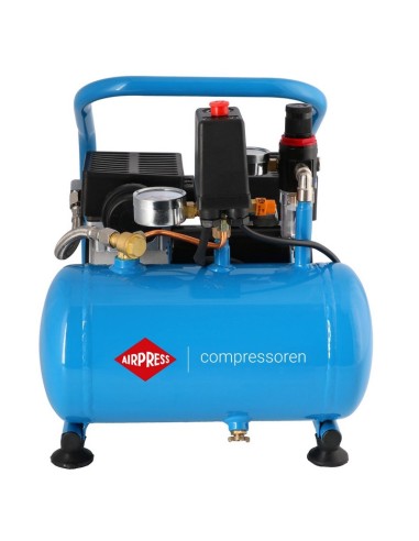AIRPRESS Compresor de aire silencioso sin aceite L 6-95 8 bar 0.71 CV / 0.52 kW 48 l/min 5 l
