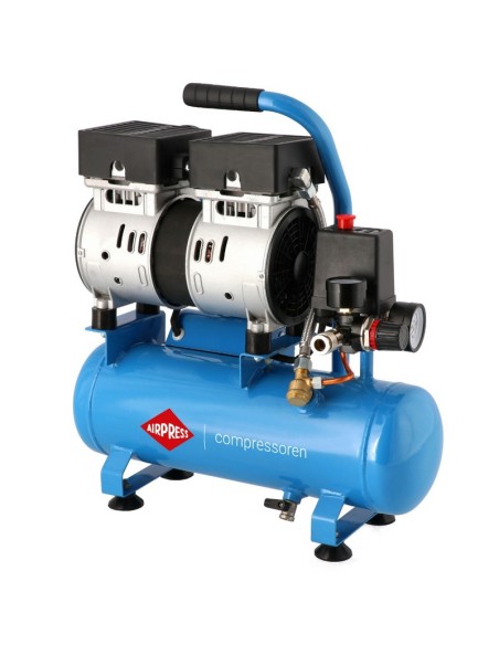 AIRPRESS Compresor de aire silencioso sin aceite L 6-105 8 bar 0.6 CV 48 l/min 6 l