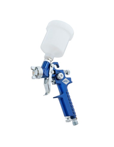 AIRPRESS Mini pistola de pintura HVLP 2 bar 1 mm boquilla 125 ml vaso