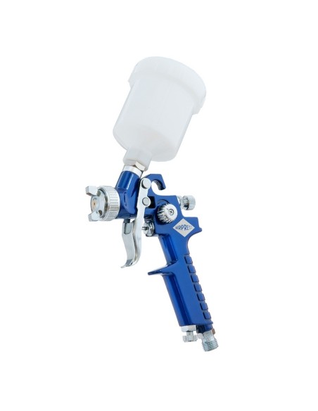 AIRPRESS Mini pistola de pintura HVLP 2 bar 1 mm boquilla 125 ml vaso