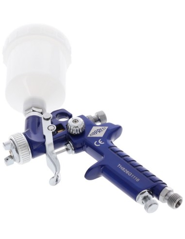 AIRPRESS Mini pistola de pintura HVLP 2 bar 1 mm boquilla 125 ml vaso