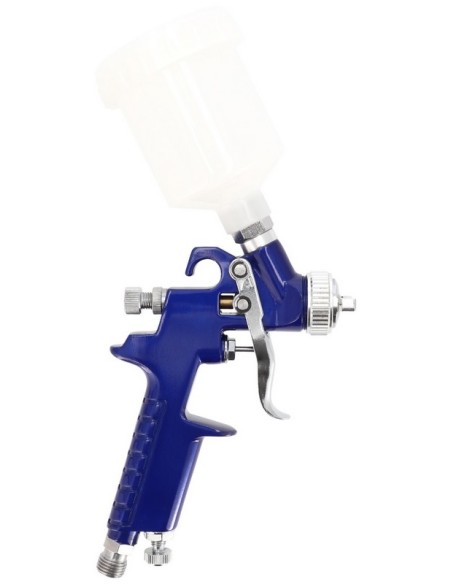 AIRPRESS Mini pistola de pintura HVLP 2 bar 1 mm boquilla 125 ml vaso