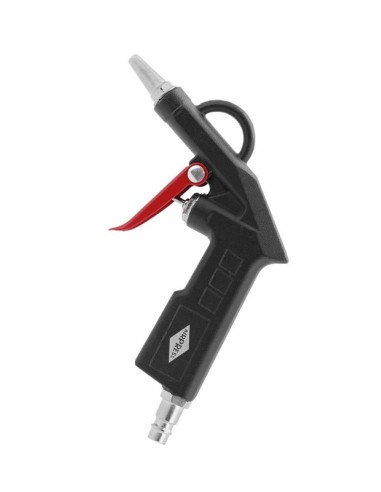 AIRPRESS Pistola de soplado con pico corto y enchufes de pezón 6 bar