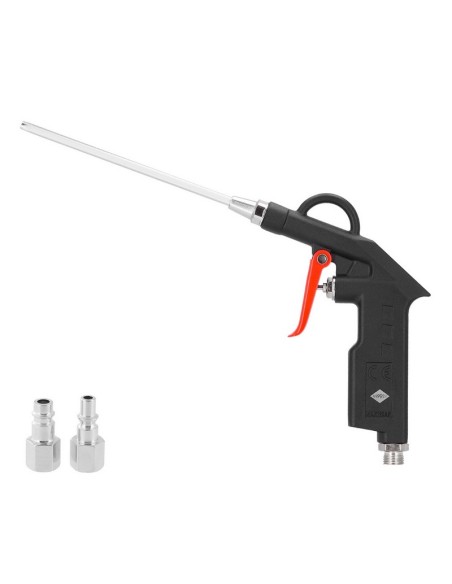 AIRPRESS Pistola de soplado con pico largo y enchufes de pezón