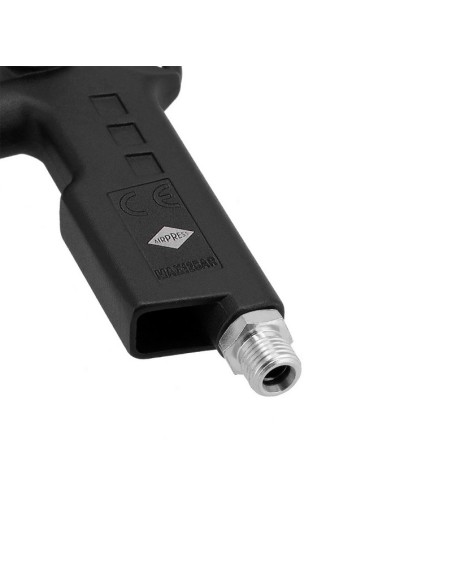 AIRPRESS Pistola de soplado con pico largo y enchufes de pezón