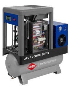 AIRPRESS Compresor de tornillo APS 7.5 Combi Dry X 10 bar 7.5 CV 690 l/min 200 l 2