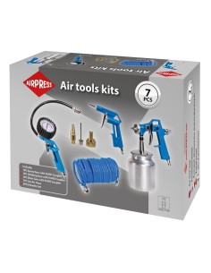 AIRPRESS Juego de herramientas neumáticas Euro 7 piezas 2