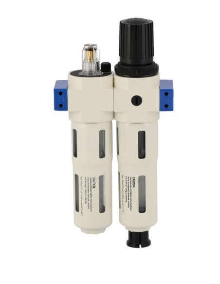 AIRPRESS Separador de aceite/agua válvula reductora de presión y engrasador 1/4" 15 bar