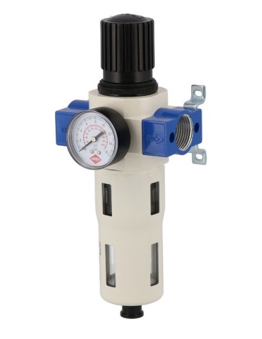 AIRPRESS Separador de aceite/agua y válvula reductora de presión 1/2" 15 bar