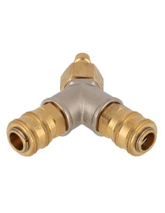 AIRPRESS Acoplamiento en Y 1/2" 2x Euro hembra/macho enchufe de pezón