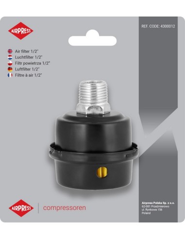 AIRPRESS Filtro de aire 1/2"