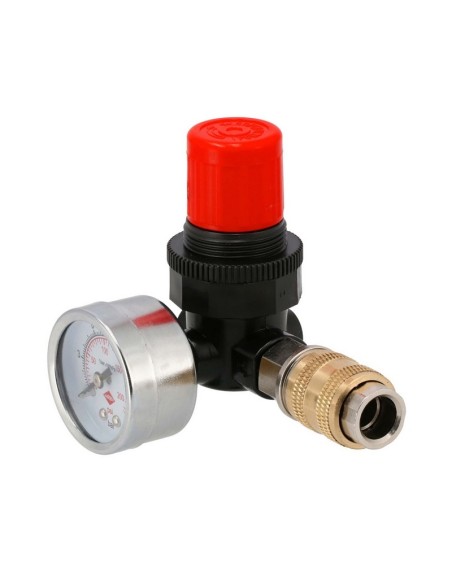 AIRPRESS Válvula reductora de presión 1/4" 12bar con universal 1/4"