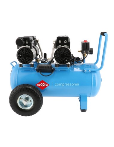AIRPRESS Compresor de aire silencioso sin aceite LMO 50-270 8 bar 2 CV 50 l