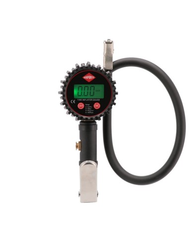 AIRPRESS Inflador de neumáticos con manómetro digital 10 bar 60 cm